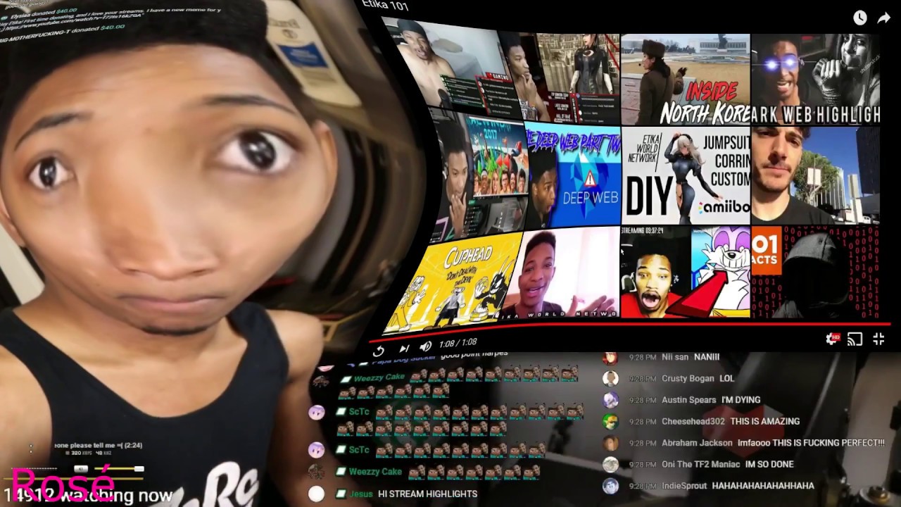 Etika gets triggered at minecraft memes (Etika loves Minecraft)