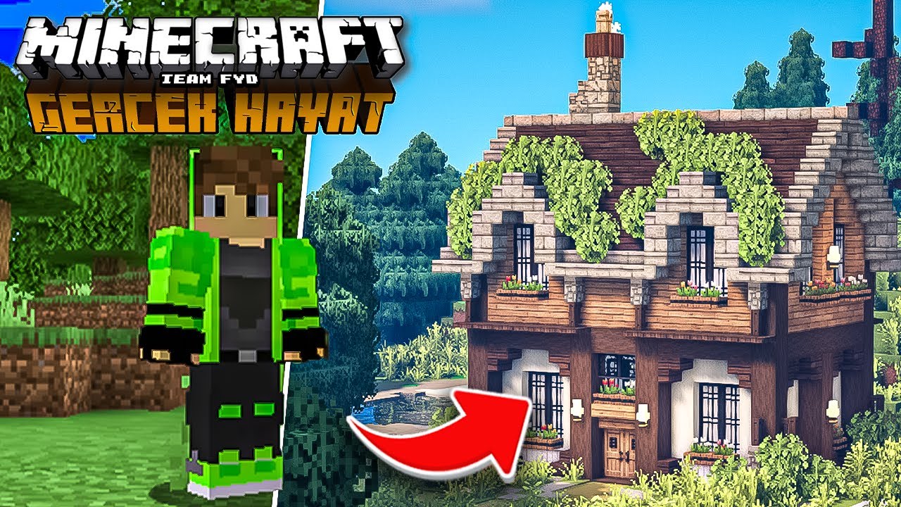 MİNECRAFT GER&Ccedil;EK HAYAT - FYD TEAM - YENİ  EV YAPIYORUZ ! - B&ouml;l&uuml;m 1 @Furkan