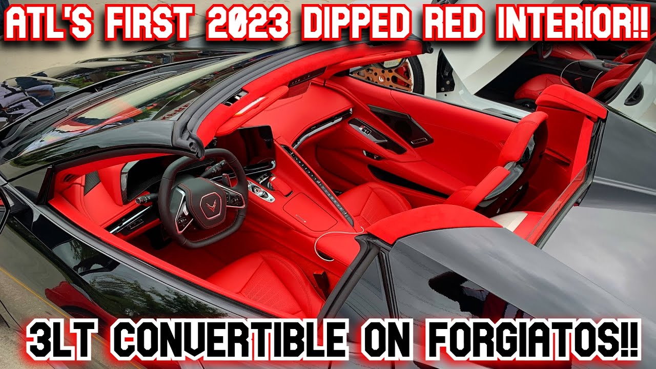 C8 Corvette with Dipped Red Interior and CUSTOM FORGIATO Wheels !! Amazing In Person!!
