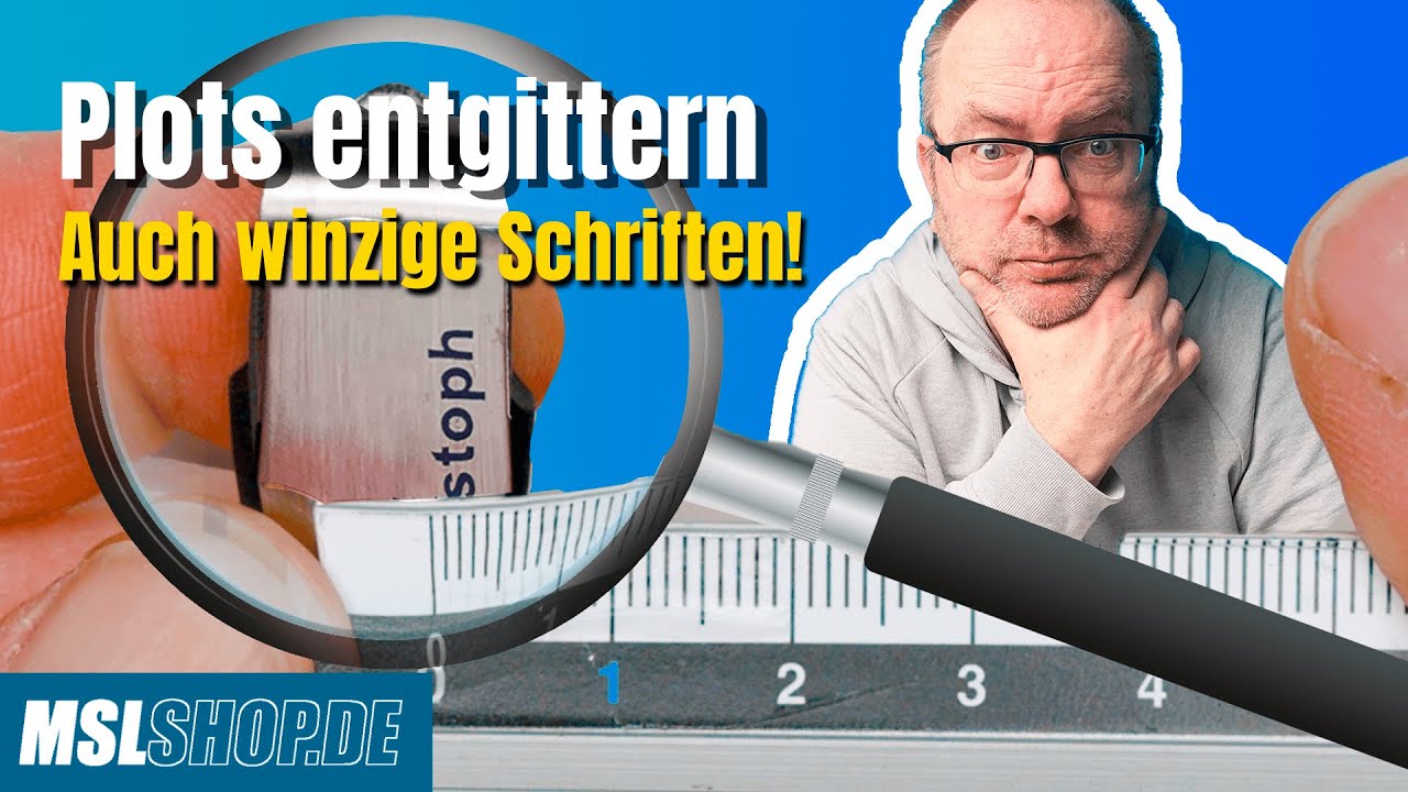Schneideplotter - Auch winzige Schriften einfach entgittern