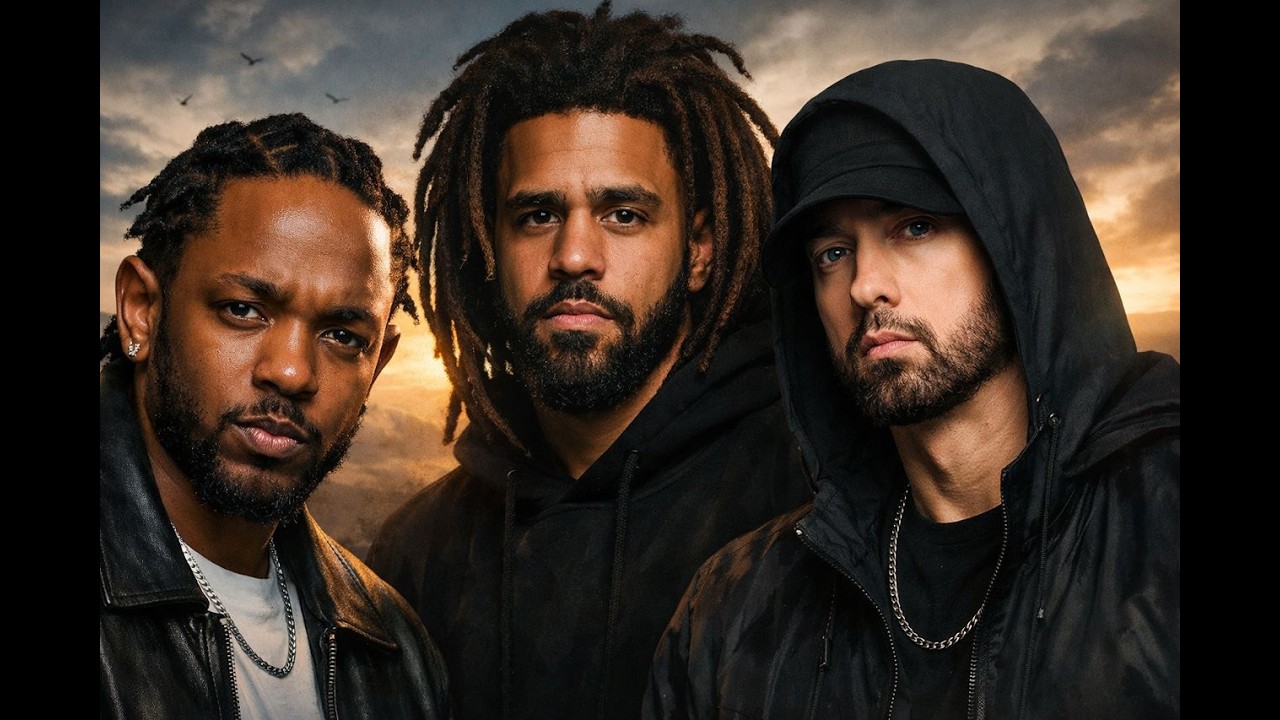Kendrick Lamar ft. J Cole and Eminem - Chasing Peace (Lyrics video)