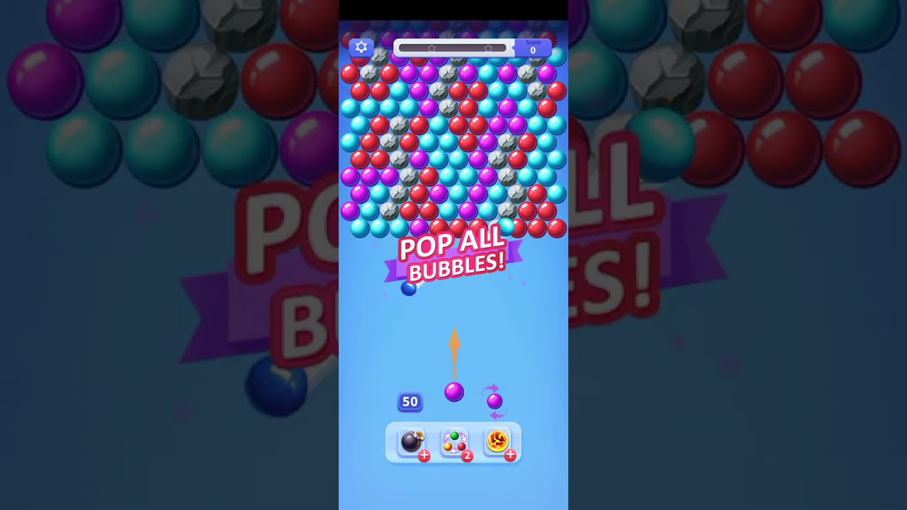 Shoot bubbles hard level 72 to 75 finish in one time 