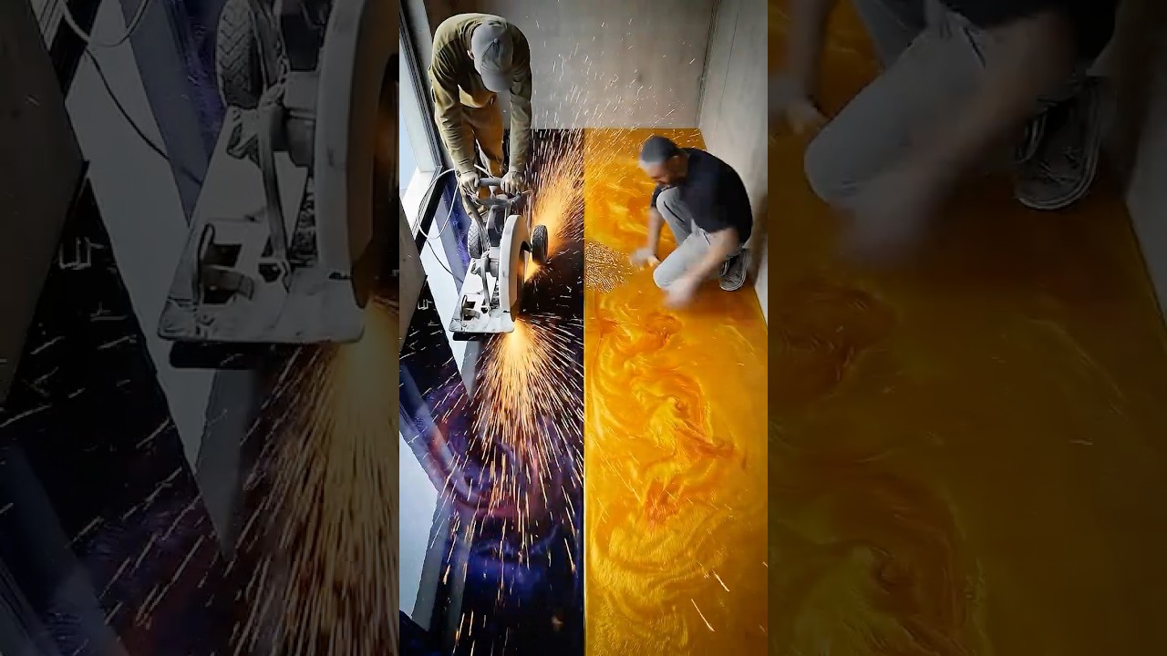 SUN VS. MOON:  Epoxy FLOOR TRANSFORMATION 😱☀️🌙