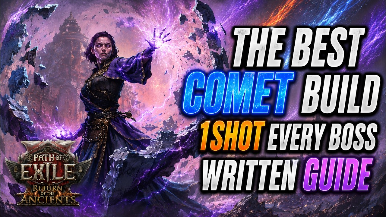 PoE 2 0.5 Stormweaver Spark COC Comet - INSANE Comet Rain FULL Screen CLEAR Setup - Written Guide