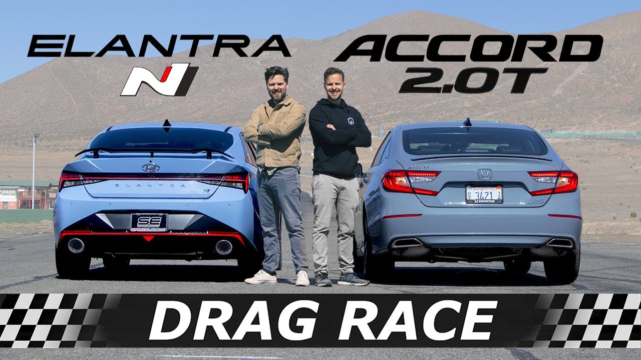 Hyundai Elantra N 2022 против Honda Accord 2.0T // DRAG & ROLL RACE