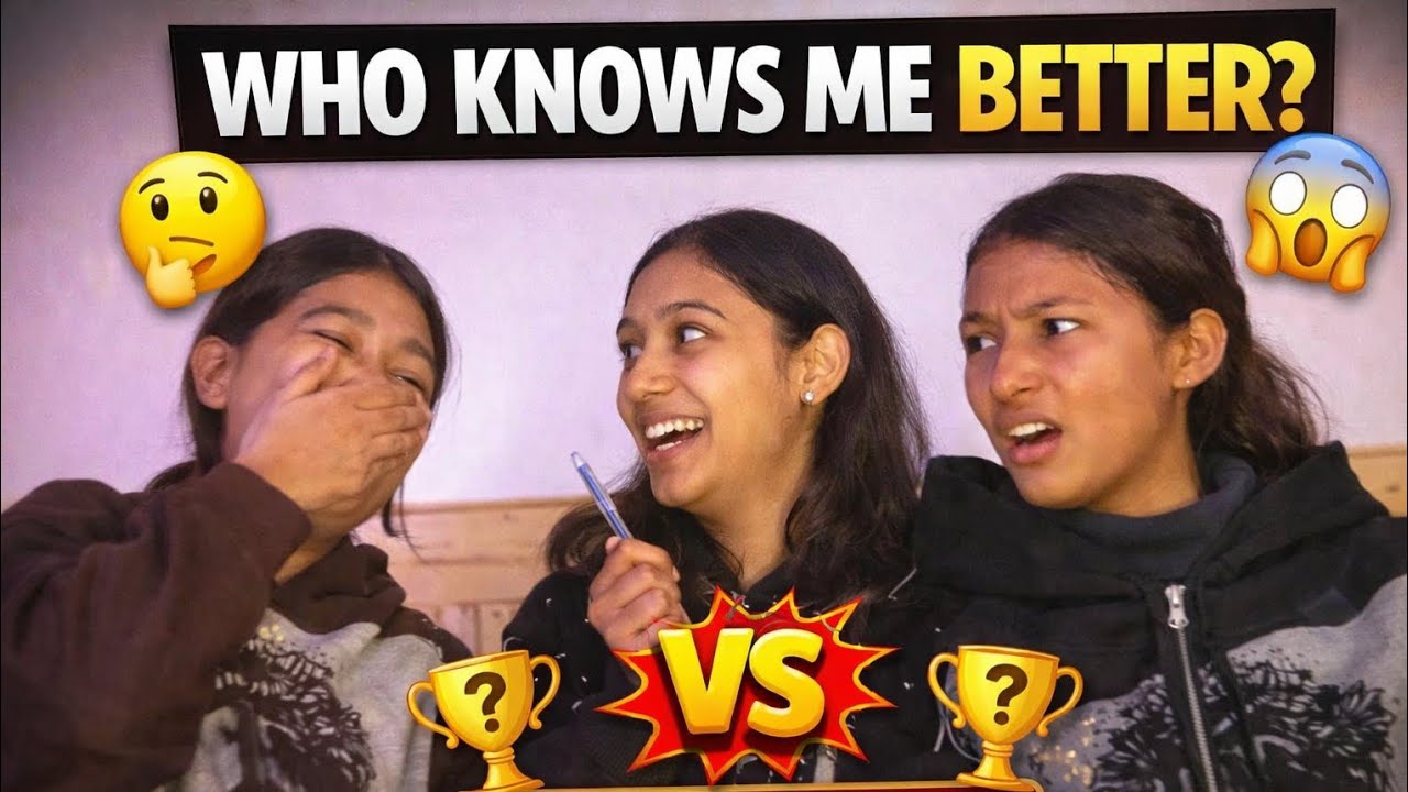 (Who knows me better challenge with my friends...😂🤦🏻👍🏻)#fun #cousins #ladakhivloger 