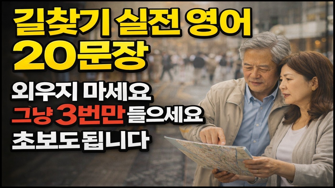 길 찾기 영어 20문장 3회 반복 | 외우지 마세요 그냥 들으세요 | 여행영어 초보 필수