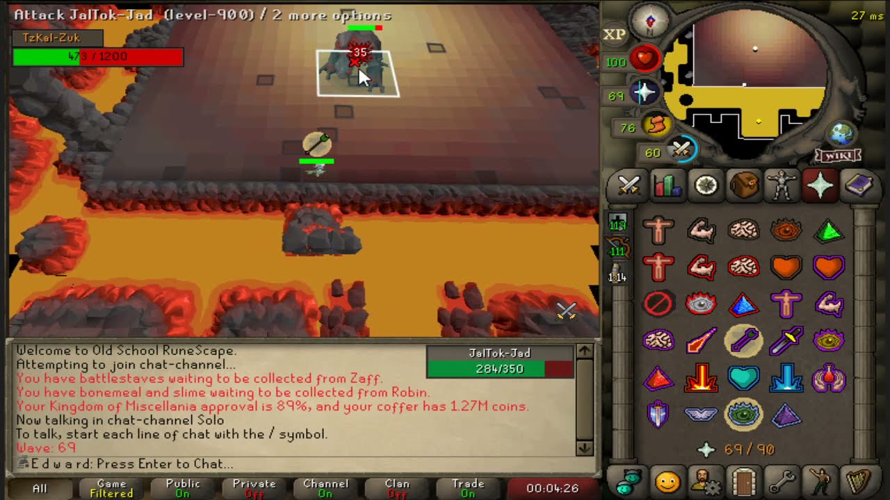 OSRS Successful Bow of Faerdhinen Zuk Fight