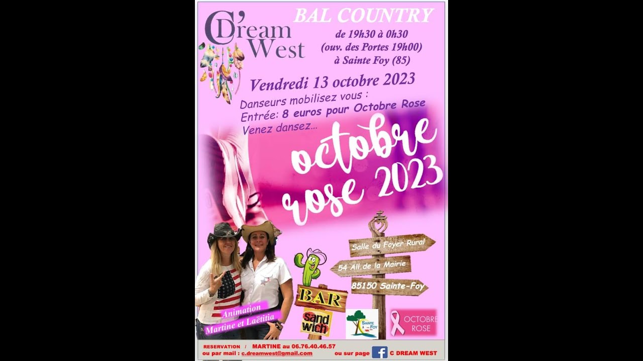 C’Dream West 1 er bal  à Ste Foy 85 💞💕 Octobre Rose 2023