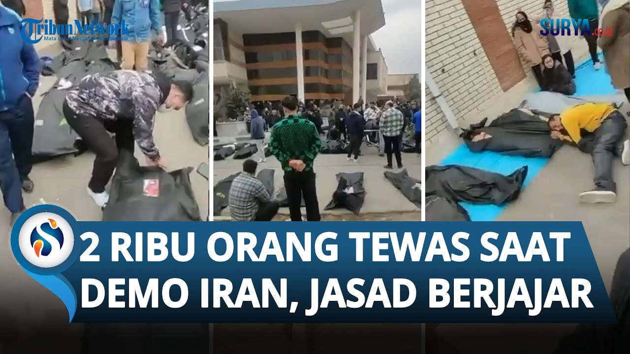 HOROR TEHERAN! Demo Iran Kian Menggila: 2 Ribu Orang Tewas, Jasad Berjajar di Pusat Medis
