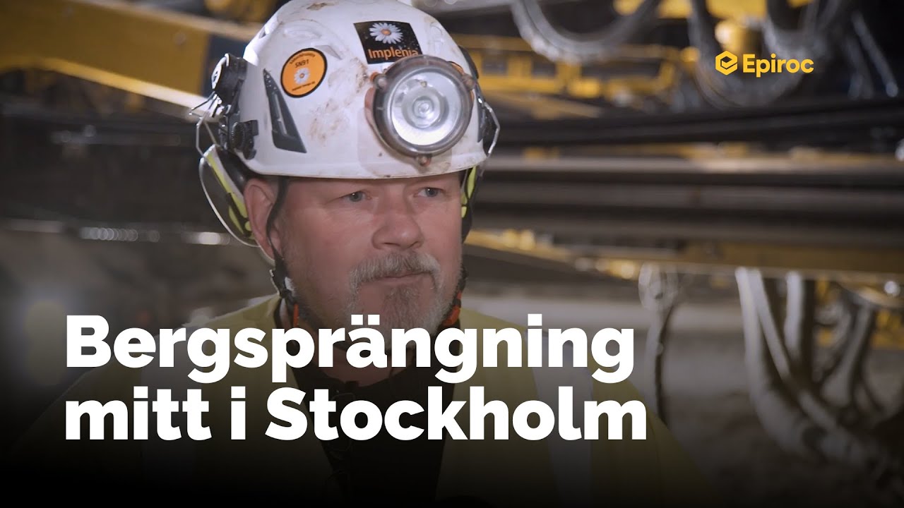 Så spränger Implenia ut 270 000 m3 berg mitt i Stockholms innerstad med Boomer XE3C