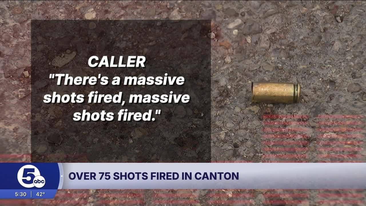 Chaotic scene in Canton: 75 shots fired at rental hall; bullets hit house & cars