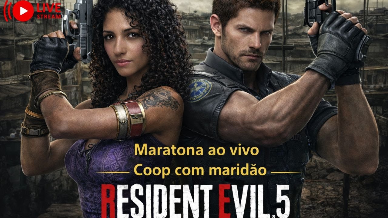 Resident Evil 5 em Coop com o Maridão | Maratona do Caos 🧟‍♂️💥​