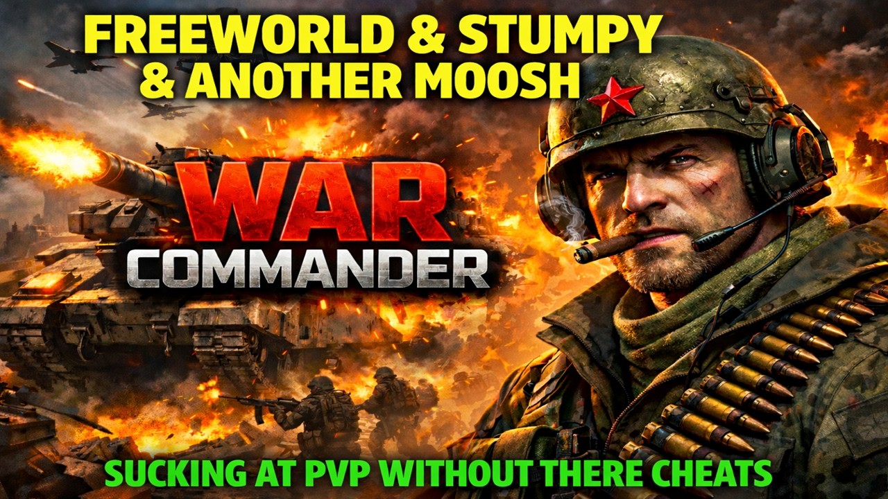 War Commander - 5 Attacks No Flat! (FREEWORLD + STUMPY AND ANOTHER MOOSH)