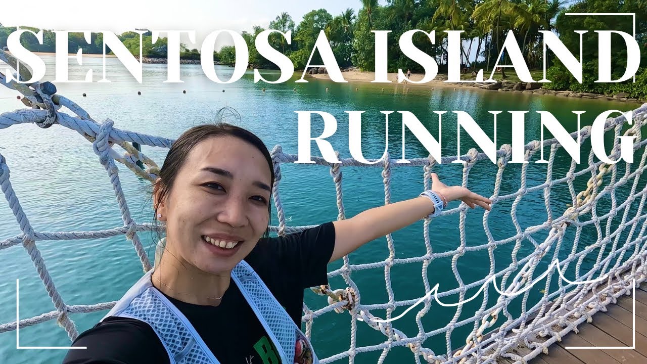 【RUN】セントーサ島1周ランニング🏝️I was runnning around sentosa island in SG! #singapore #シンガポール　＃セントーサ島