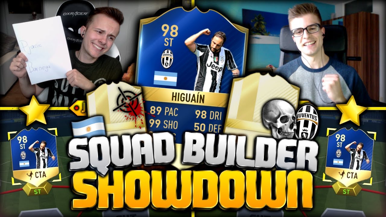 FIFA 17: 98 TOTS HIGUAIN SQUAD BUILDER SHOWDOWN! 92+ LEGEND DISCARD! 😨😱