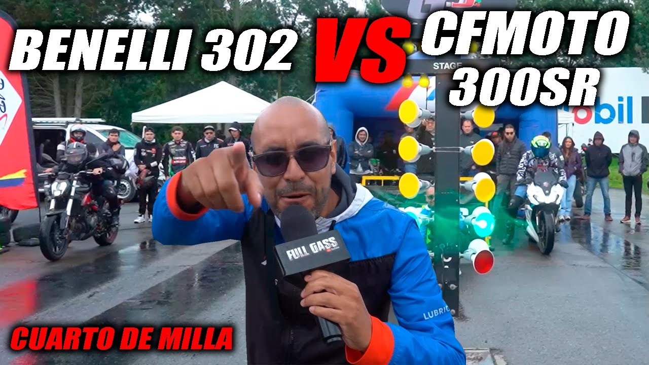CUAL ES LA MEJOR MOTO CHINA🔥Benelli 302 VS CFmoto 300SR🔥Fullgass Drag Race Cuarto de milla
