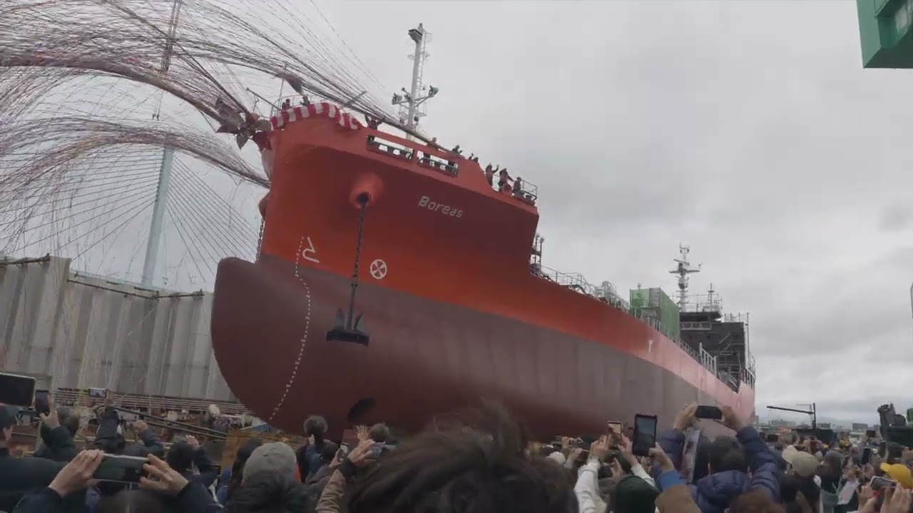 福岡造船9000D/W型ケミカルタンカー進水式 2026年3月3日10:00~