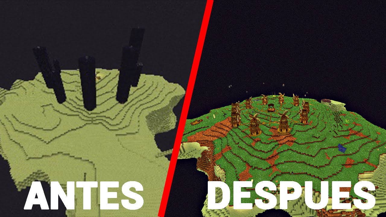 Transformé TODA MI ISLA DEL END en Minecraft