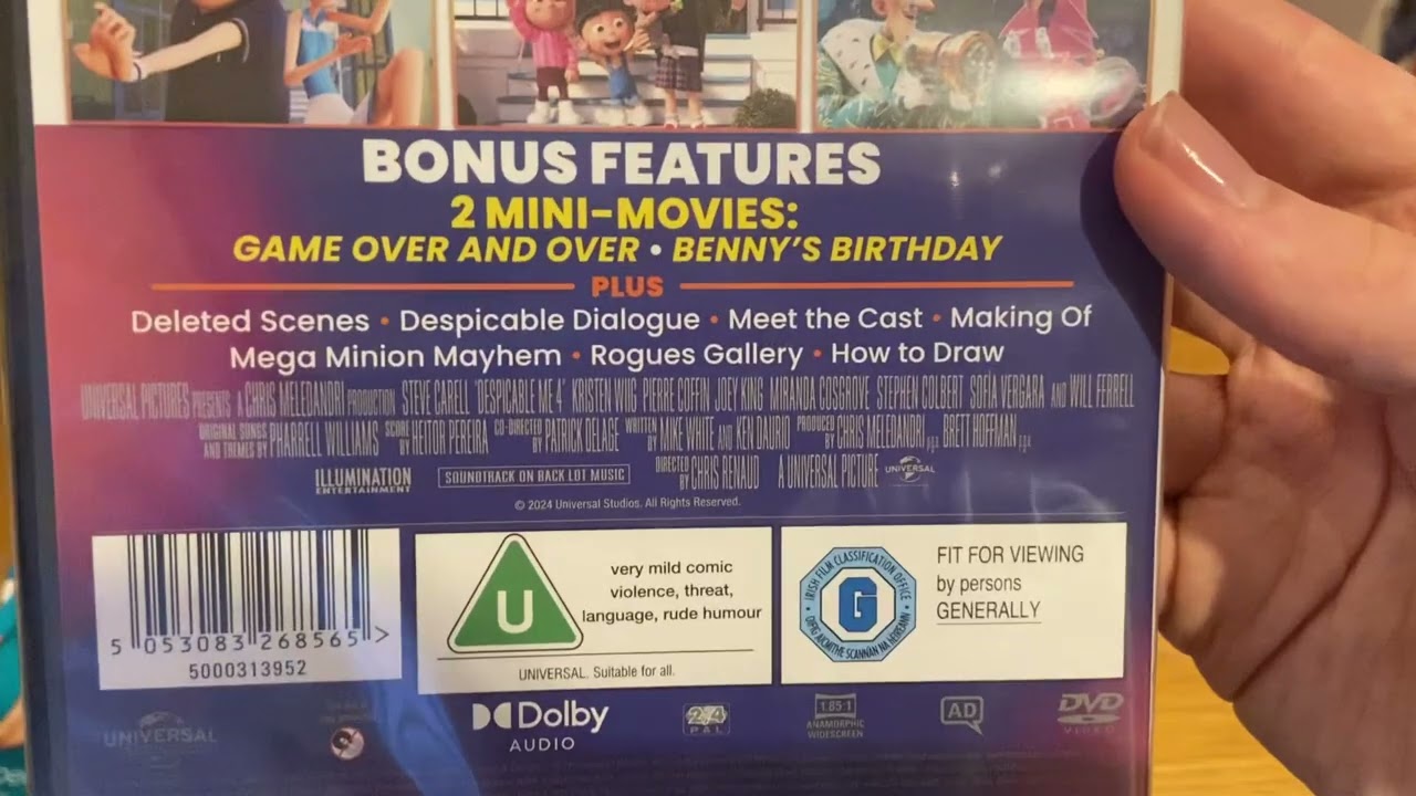 Despicable Me 4 (UK) DVD Unboxing