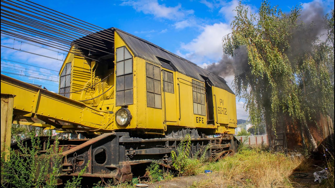 La última grúa a vapor para trenes operativa en Chile (fabricada en 1930) / PV-6002 [Parte 1/2]