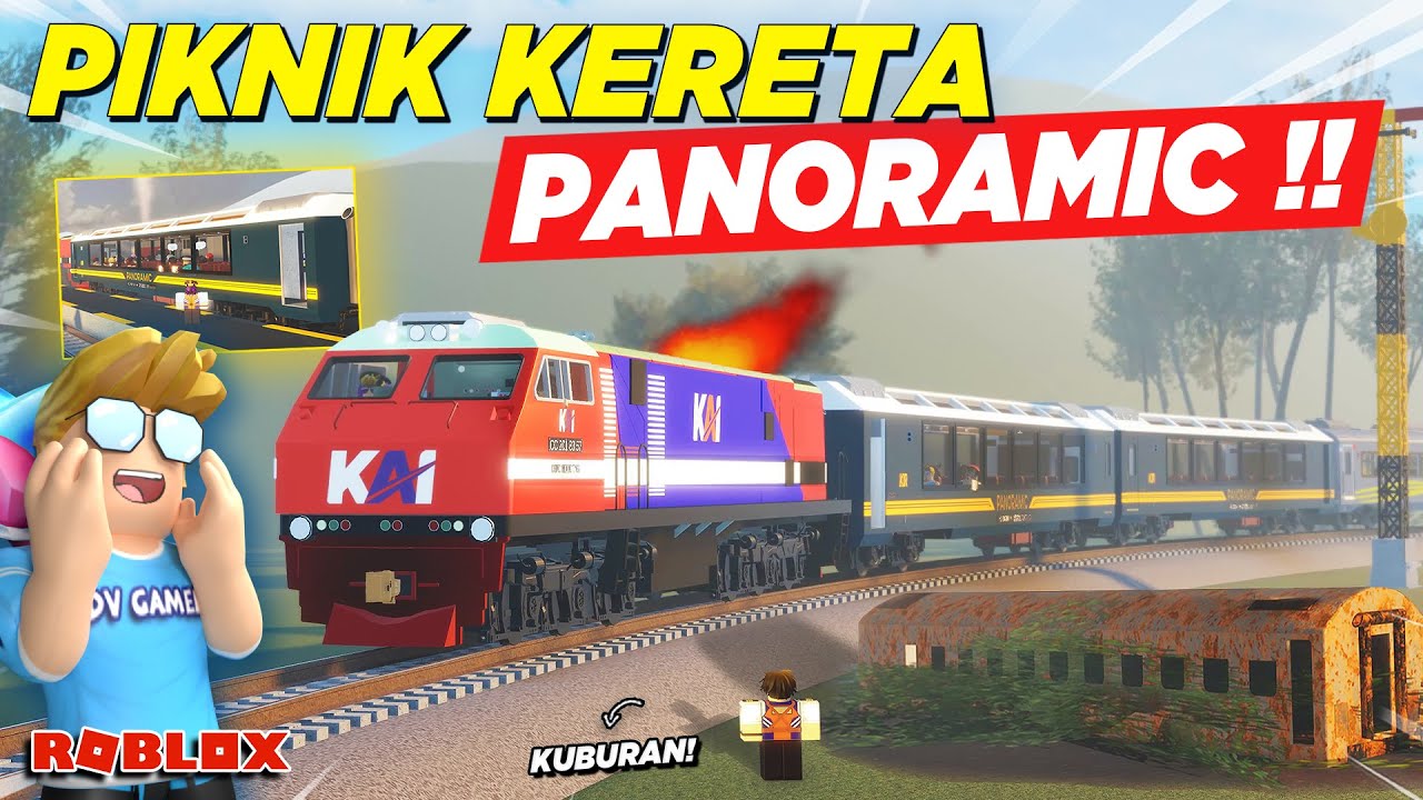 PIKNIK WISATA KERETA API PANORAMIC MALAH NEMU MISTERI KUBURAN KERETA !! ROLEPLAY GAME KAI - Roblox
