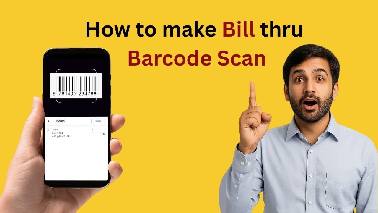 How to create Bill thru Barcode Scan | English