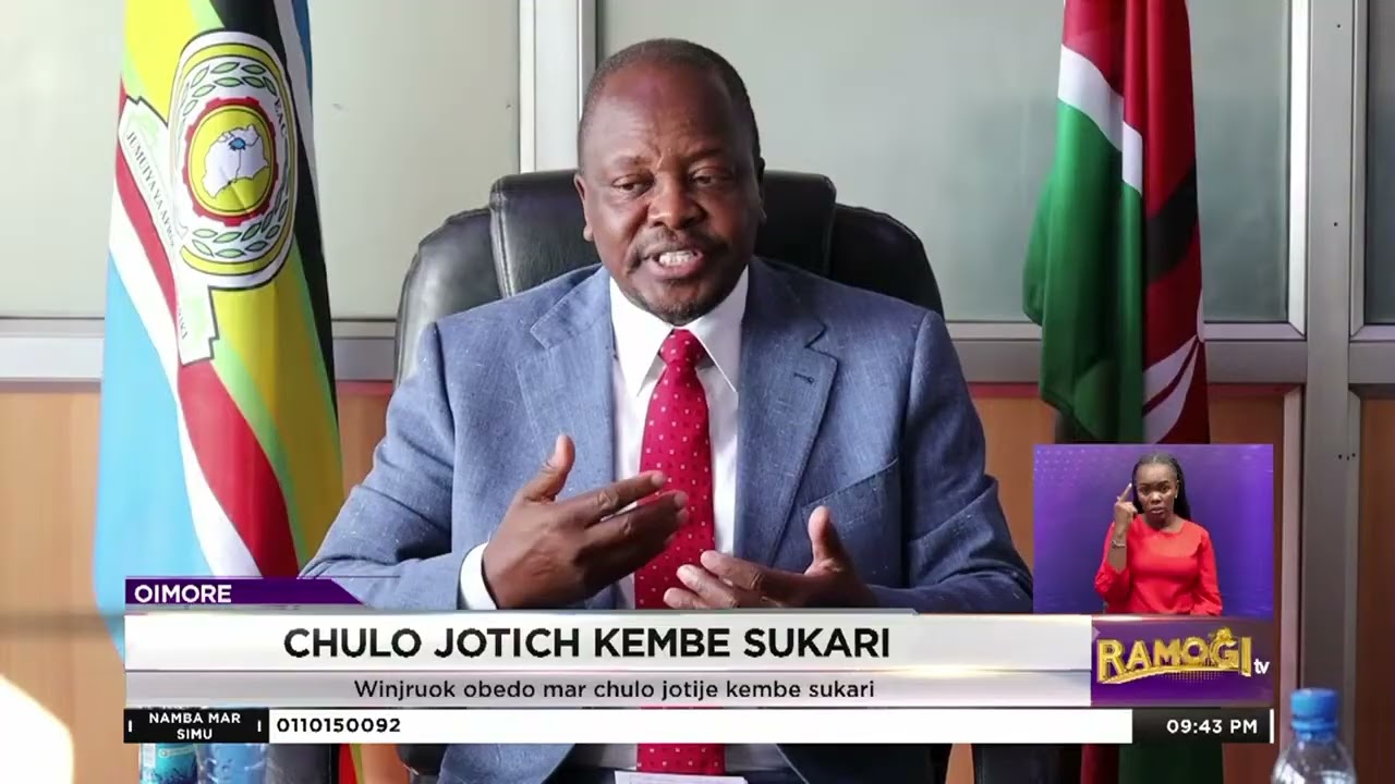 Jotije kembe sukari ochungo ng'anyo margi mar chiwo thuolo ne twak mar manyo yor chulogi osara