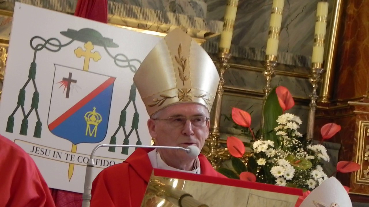 Bp Kazimierz Gurda - podziękowanie na zakończenie Mszy św. w G&oacute;rkach.