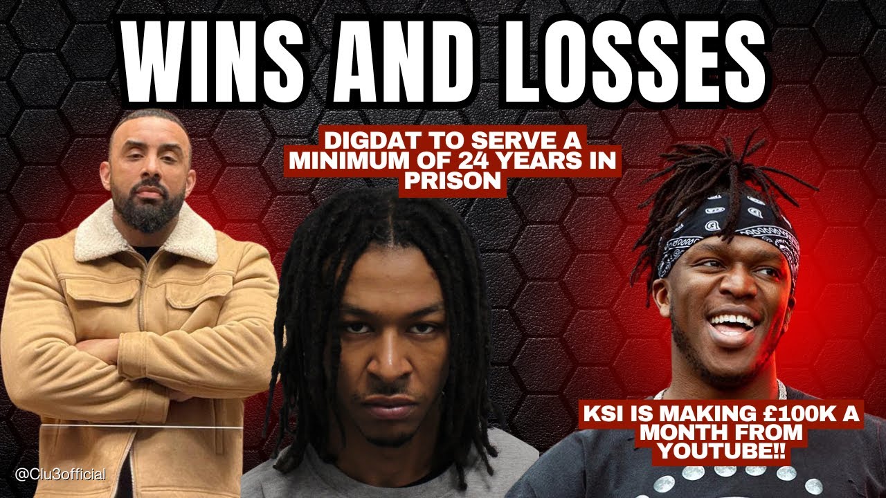 DIGGA D TRIBUTE (CRY) DIGDAT SENTENCED TO LIFE IN PRISON, KSI ACHIEVEMENTS.