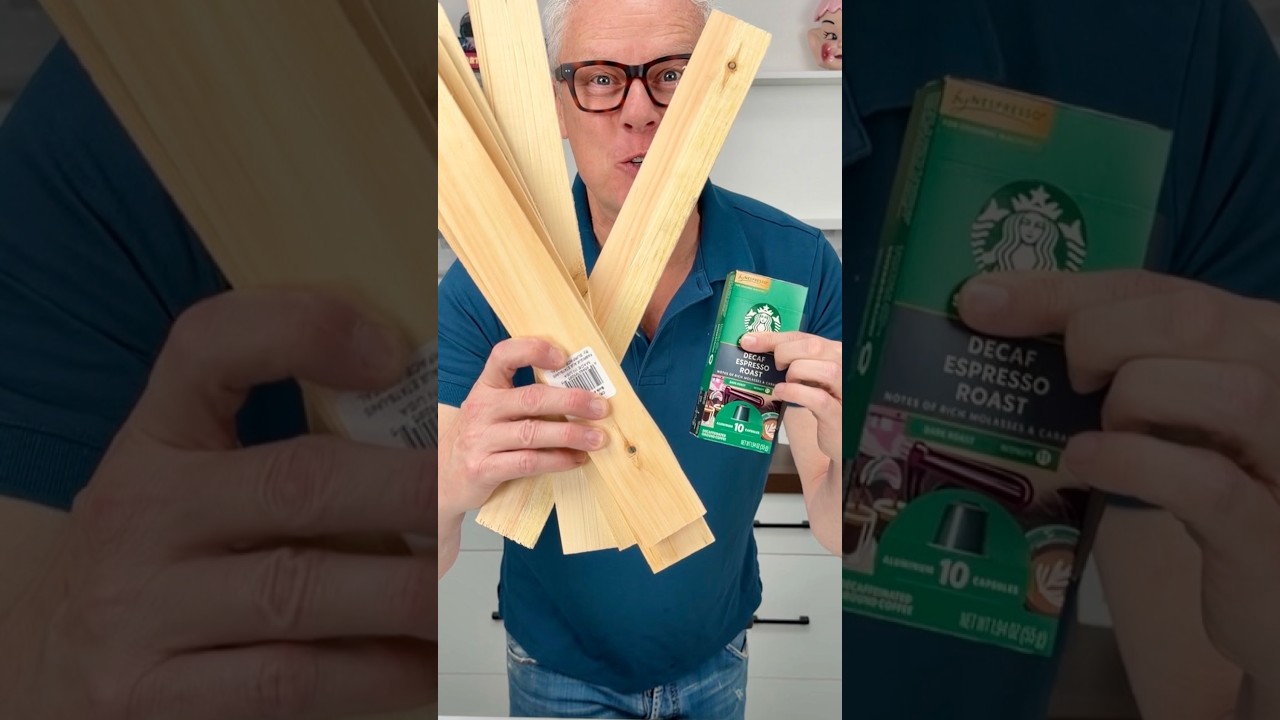 Декор двери из деревянных досок из магазина Dollar Tree 🌿 Деревенская кофейная морилка своими руками