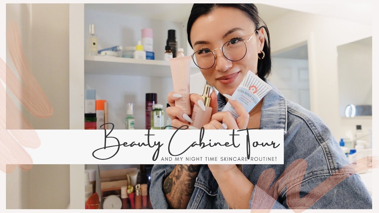 2021 Beauty Cabinet Tour and My Night Time Skincare Routine! What I use at 38!