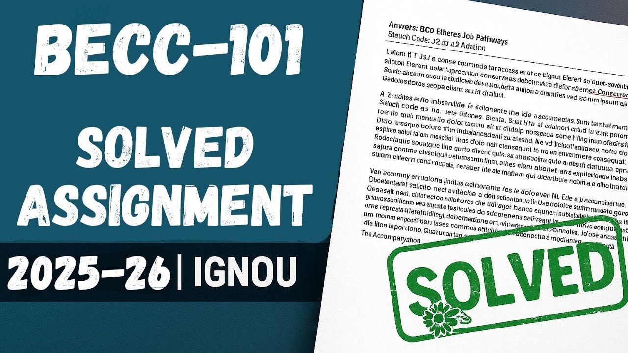BECC-101 solved assignment 2025-26 | BECC-101 assignment 2026