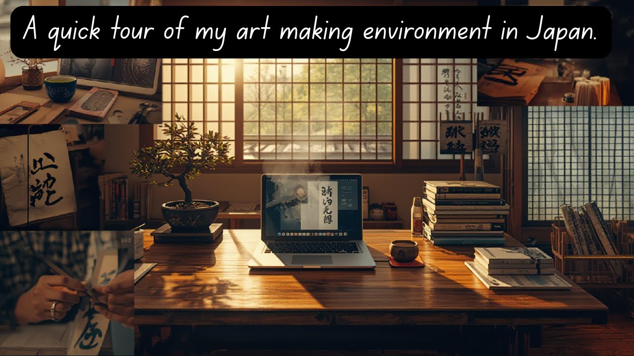 My studio Japan | Getting ready for the exhibition. #artist #japan #studio #solotraveller