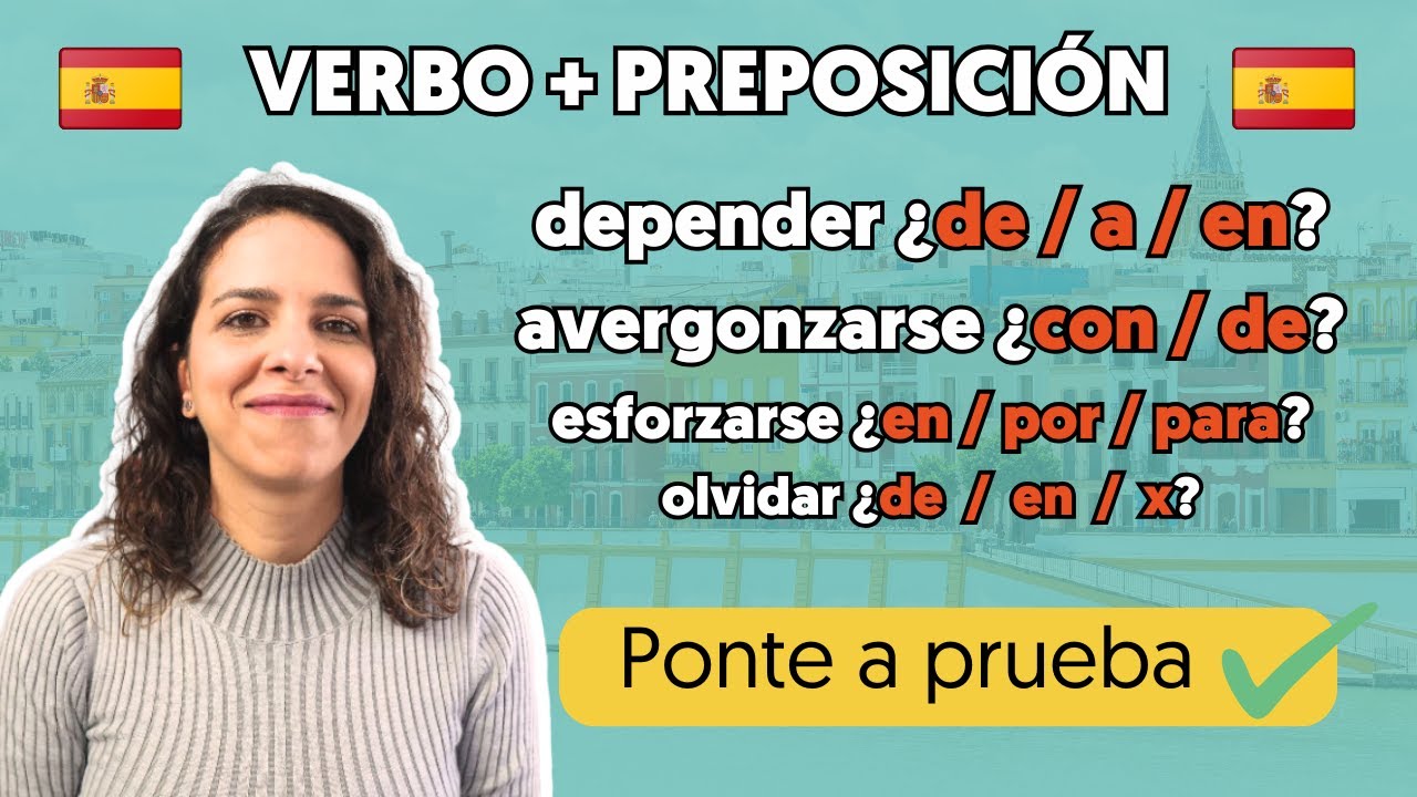 💪VERBOS con PREPOSICIÓN en español || Aprender español