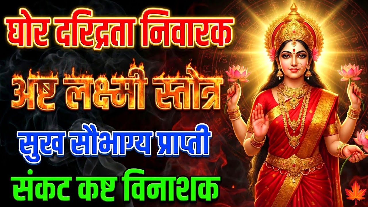 घोर दरिद्रता निवारक | अष्ट लक्ष्मी स्तोत्र | सुख सौभाग्य प्राप्ती | संकट कष्ट संकट विनाशक 