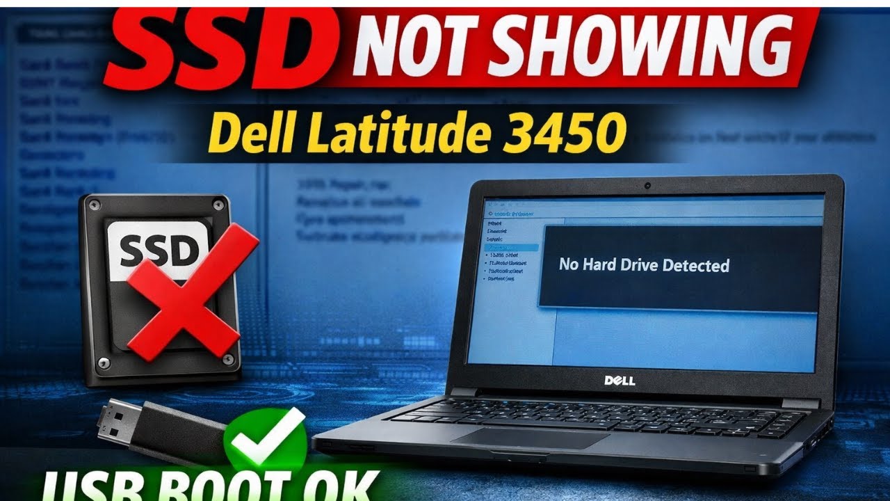 Dell Latitude 3450 | Загрузка с USB, но SSD не отображается | Исправление проблем с BIOS и UEFI