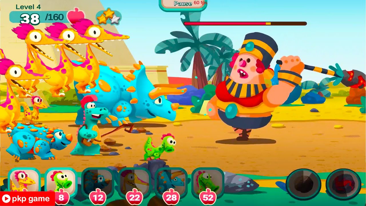Dino Bash новое обновление для всех уровней геймплея 2⛱ ПКП-игра