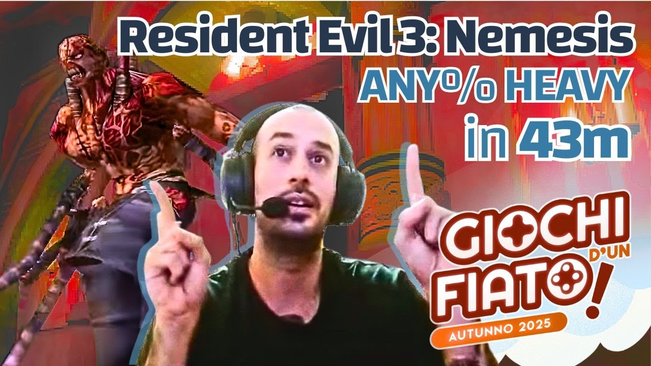 RESIDENT EVIL 3: NEMESIS Speedrun ITA Any% Heavy con LinoBariana in 43:28
