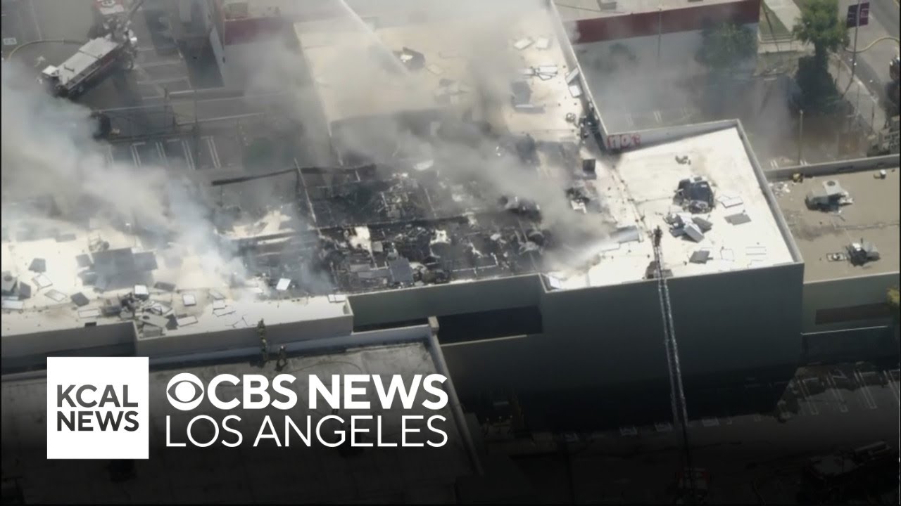 Crews battle commercial fire in Sawtelle