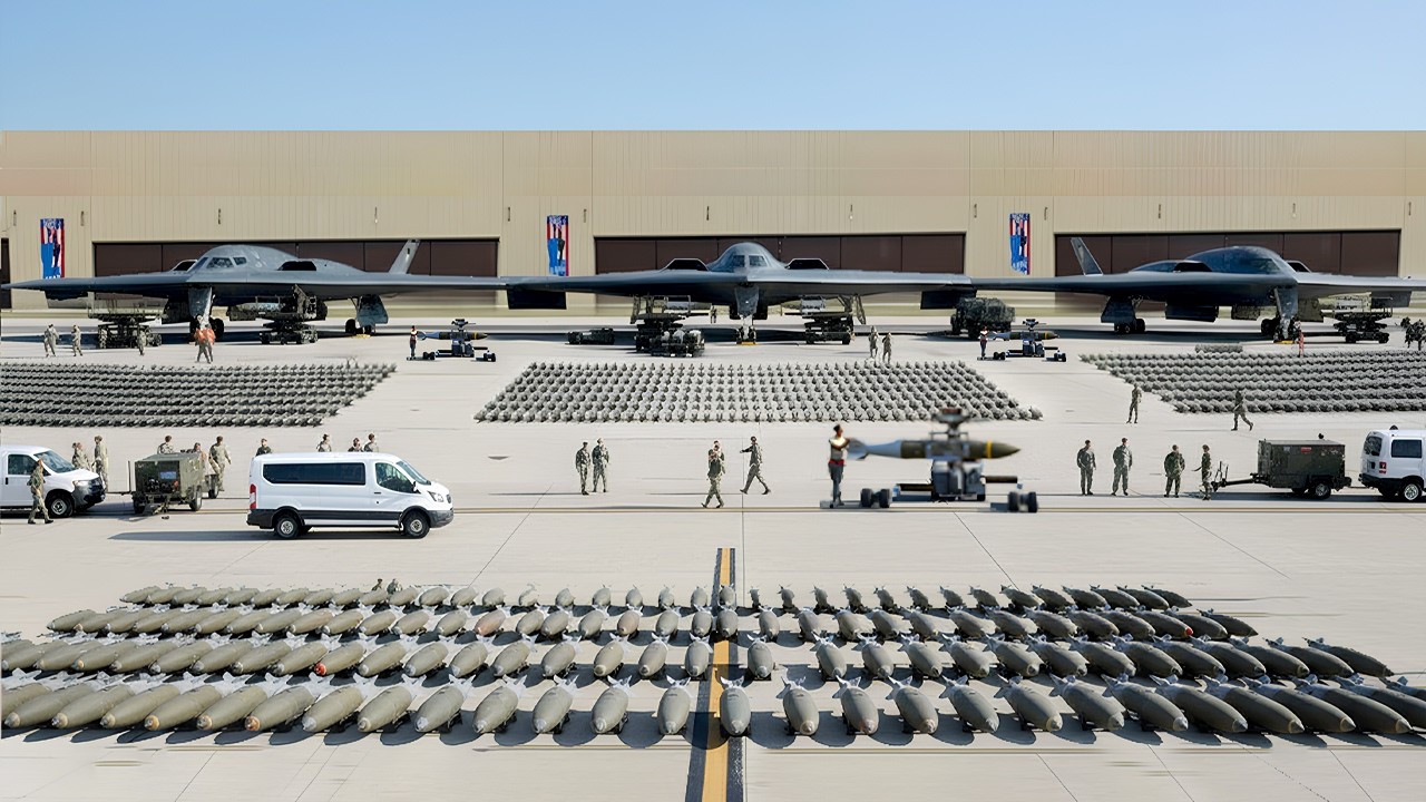 Tensions Rise! US Rolling Out Fully Armed B-2 Stealth Bombers During Mission