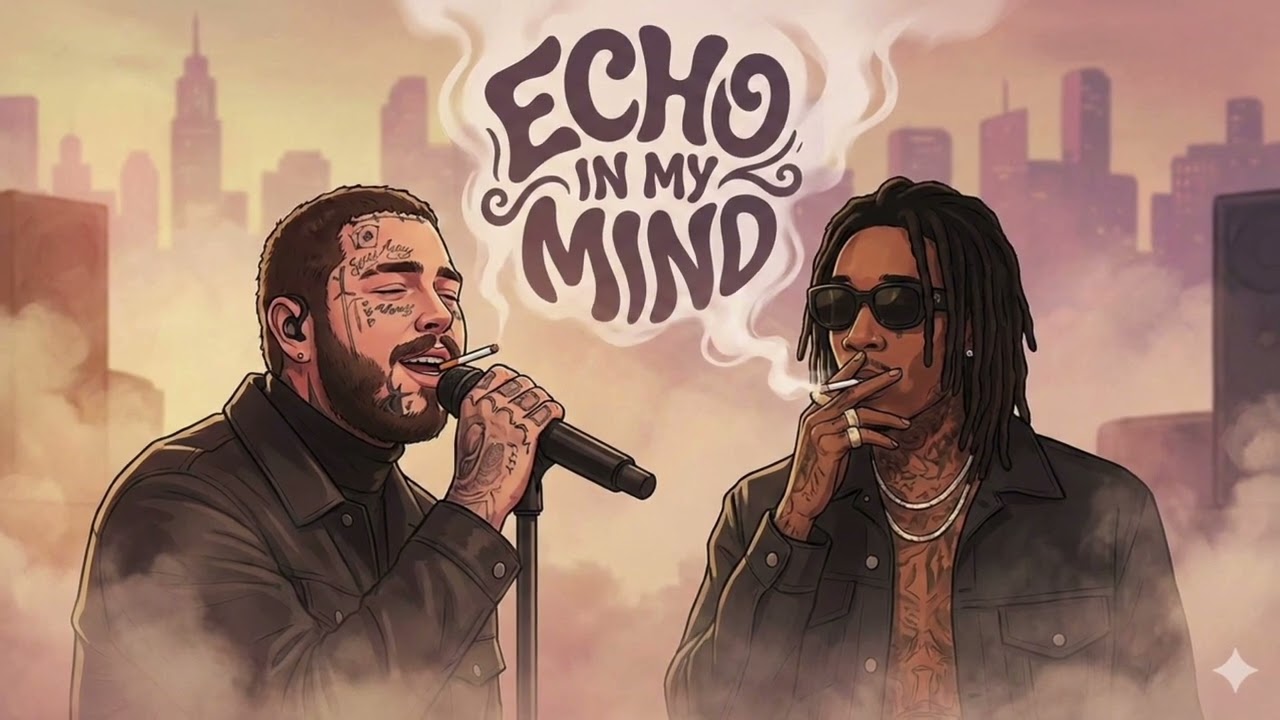 echo in my mind | style-post malone ft. wiz khalifa (lyrics video)