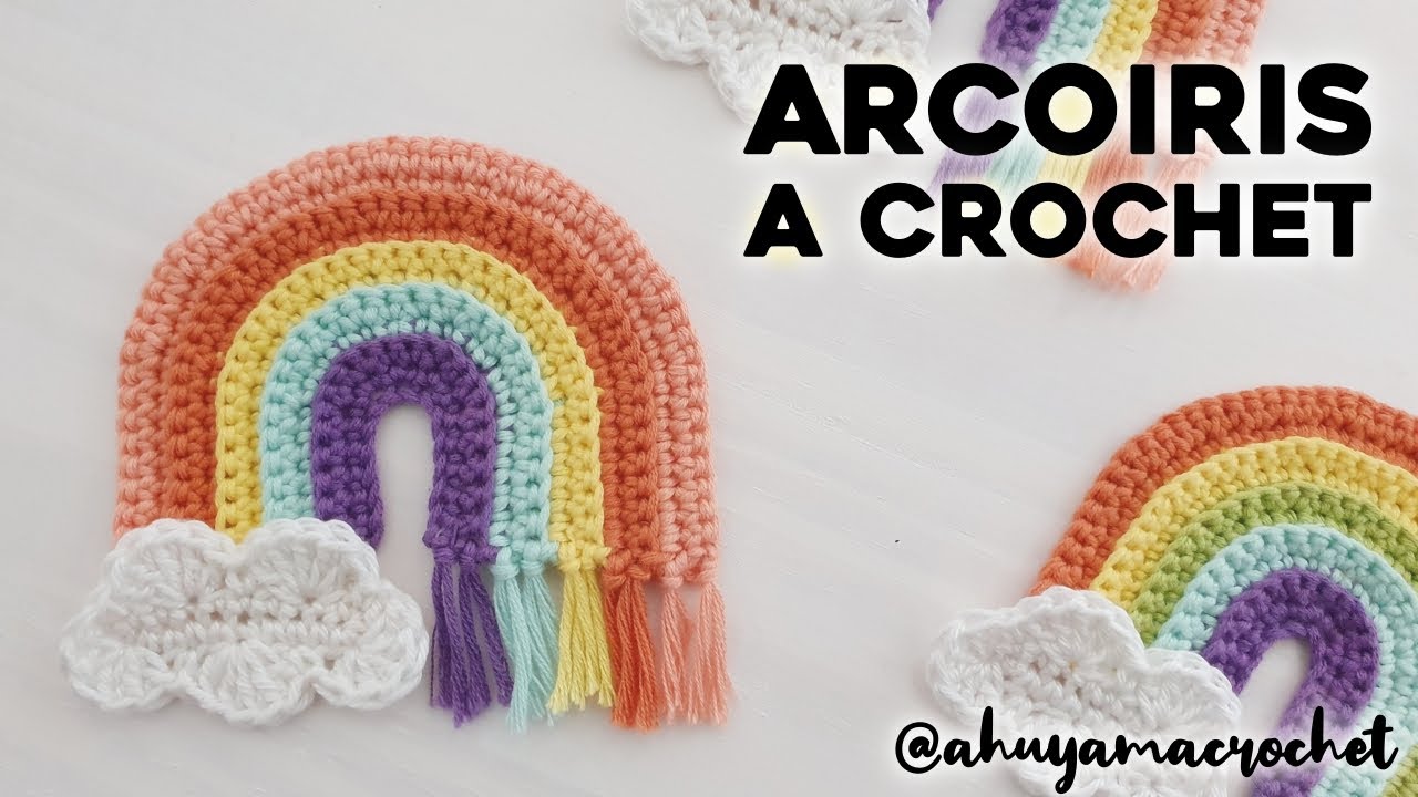 ARCOIRIS A CROCHET paso a paso: cómo tejer arcoíris a crochet - tutorial y patrón | Ahuyama Crochet