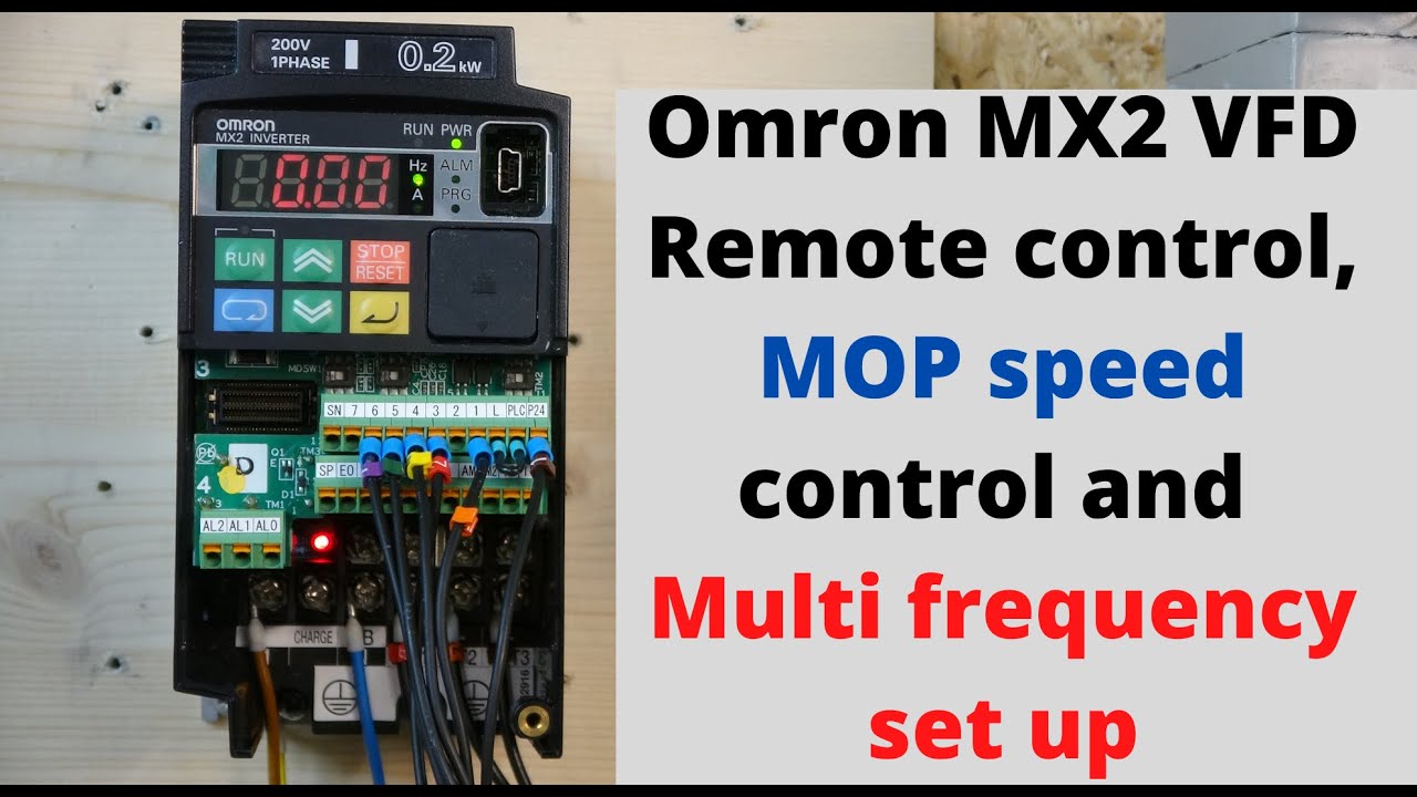 Пульт дистанционного управления Omron MX2 VFD, управление скоростью MOP и многочастотная настройк...