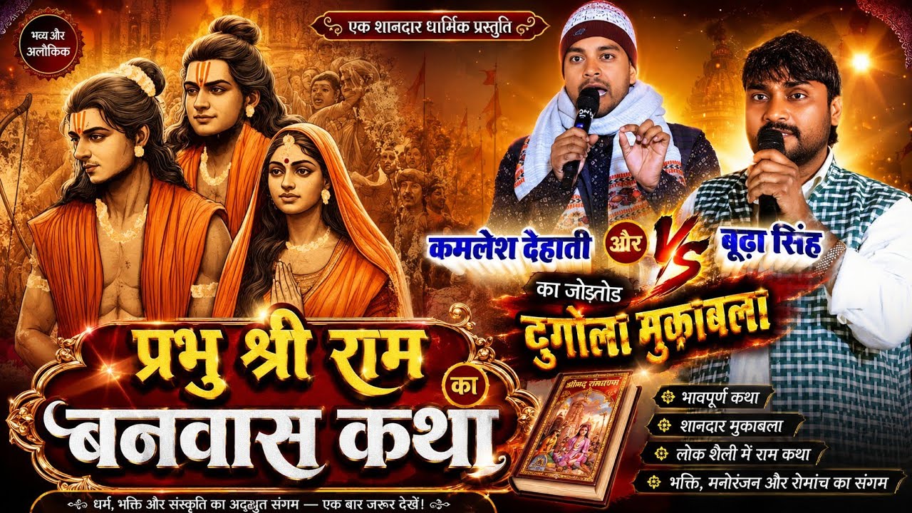 ​🚩 प्रभु श्री राम का वनवास कथा 🚩कमलेश देहाती और बुढ़ा सिंह की शानदार जोड़ी का 
