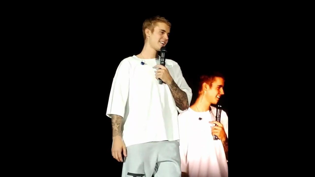 Justin Bieber concerned about fans fighting at Purpose Tour in Arnhem, Netherlands - October 9, 2016