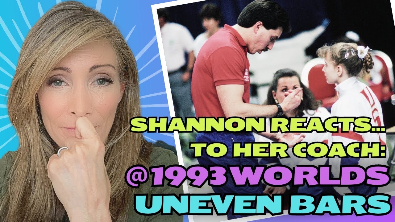Shannon Miller Reacts: Uneven Bar Event Final at 1993 World Championships (BUT Mostly Her Coach)