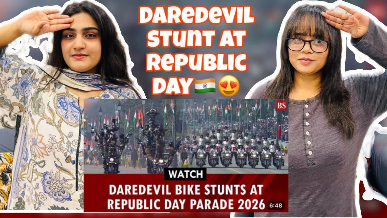 Pak Girls Reacts to Daredevil motorcycle stunts by Indian armed forces, including an all-women CRPF😍