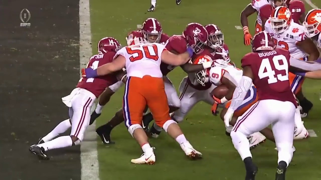Travis Etienne (Clemson RB #9) vs Bama 2018