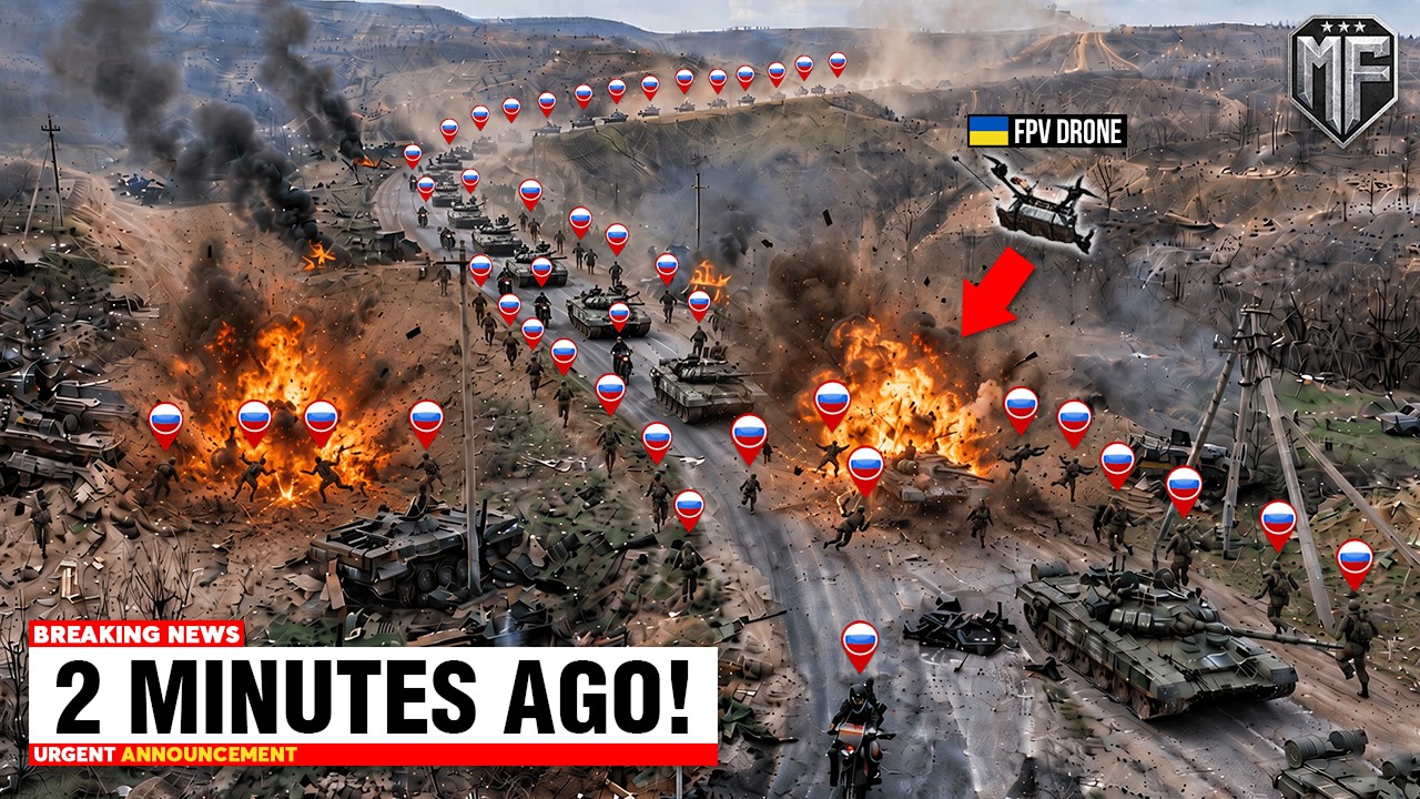 Russian Tanks and Armored Vehicles Convoy Enter Ukraine - 2 Minutes Later, GONE!
